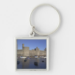Caernarfon Castle, Gwynedd, Wales (RF) Key Ring