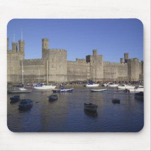 Caernarfon Castle, Gwynedd, Wales (RF) Mouse Pad
