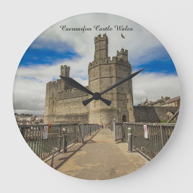 Caernarfon Castle Wales. Large Clock (Front)