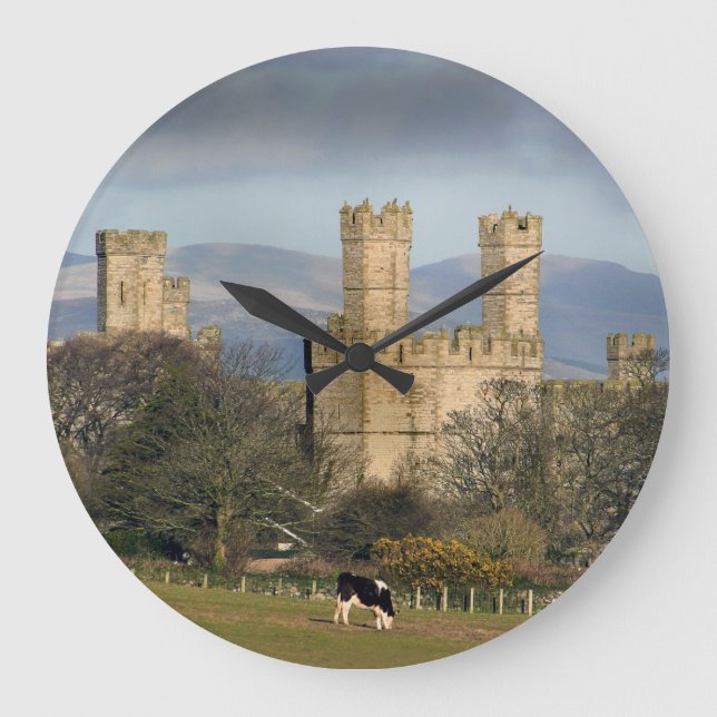 Caernarfon Castle Wales. Large Clock (Front)