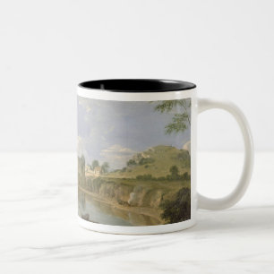 Caernarvon Castle, c.1745-50 (oil on canvas) Two-Tone Coffee Mug