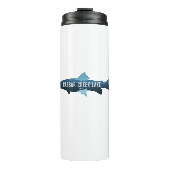 Caesar Creek Lake Ohio Fish Thermal Tumbler (Front)
