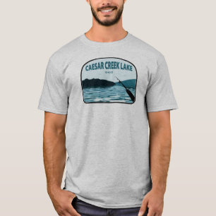 Caesar Creek Lake Ohio Fishing Rod T-Shirt