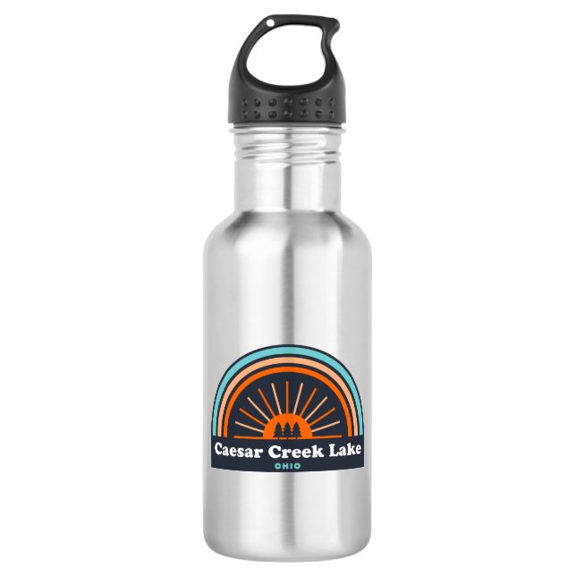 Caesar Creek Lake Ohio Rainbow 532 Ml Water Bottle (Front)