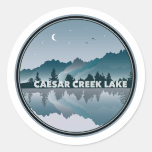Caesar Creek Lake Ohio Reflection Classic Round Sticker
