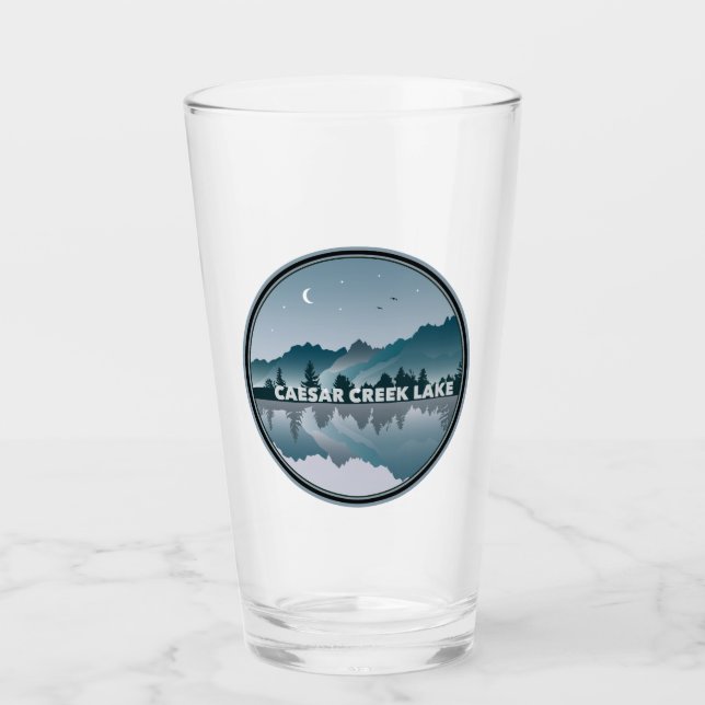 Caesar Creek Lake Ohio Reflection Glass (Front)