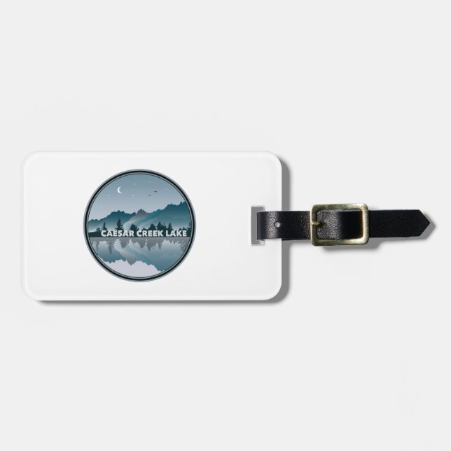 Caesar Creek Lake Ohio Reflection Luggage Tag (Front Horizontal)
