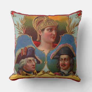 Caesar - Kaiser - Tsar cigar box label print Cushion