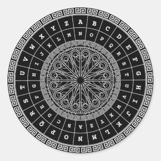 Caesar Shift - ROT13 Cipher Classic Round Sticker