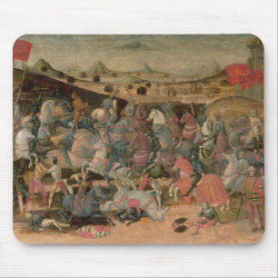 Caesar Triumphing in Battle (tempera on panel) Mouse Pad