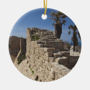 Caesarea ruins of port built by Herod the Great Ceramic Ornament