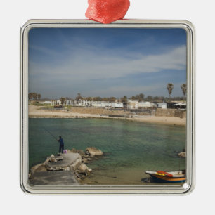 Caesarea ruins of port built by Herod the Great Metal Tree Decoration