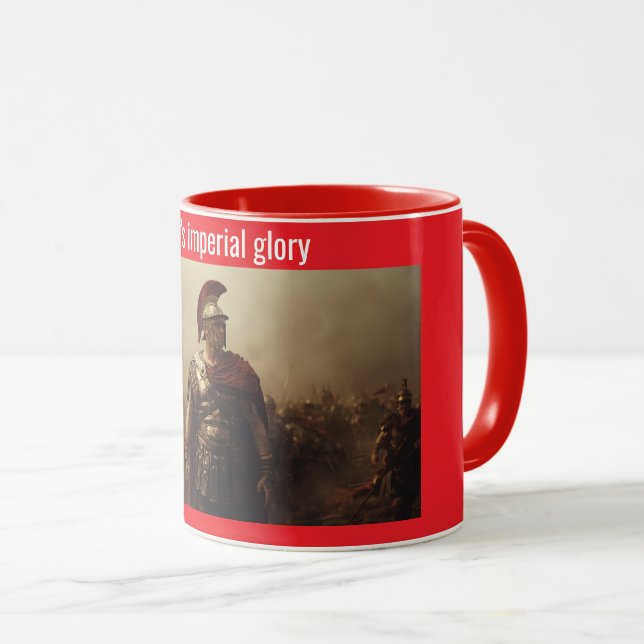 Caesar's imperial glory red mug (Front Right)
