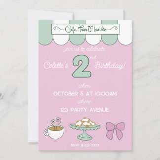 Cafe 2 Monde Birthday Invitation