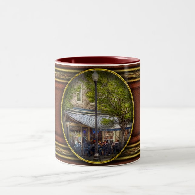 Cafe - Albany, NY - Victory Cafe Two-Tone Coffee Mug (Center)