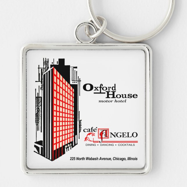 Cafe Angelo, Oxford House, Chicago, IL Key Ring (Front)