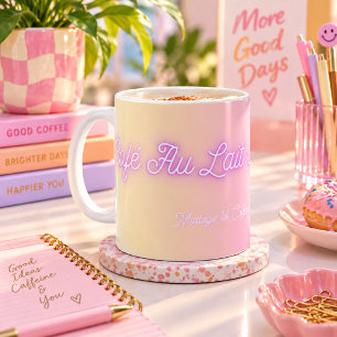 Cafe Au Lait All Day - Purple Pink Yellow Gradient Coffee Mug