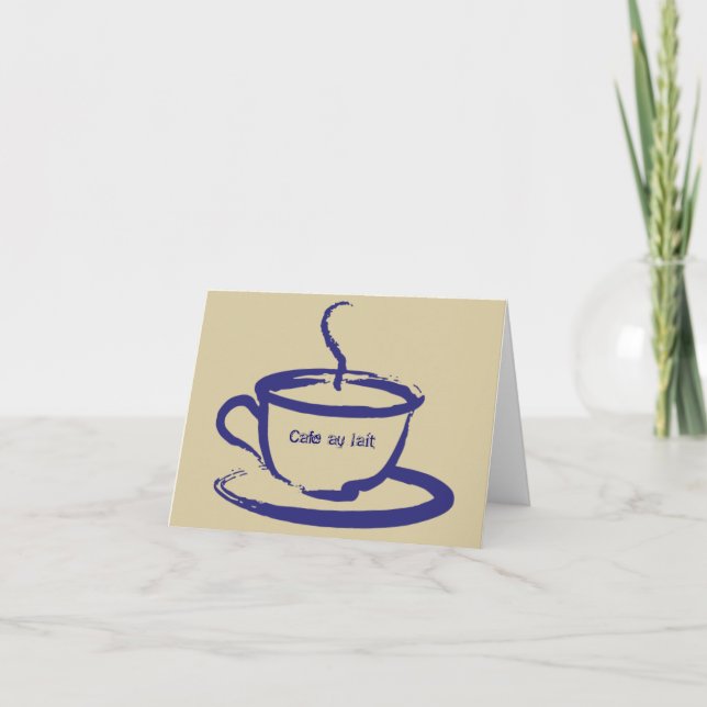 Cafe Au Lait Note Cards (Front)