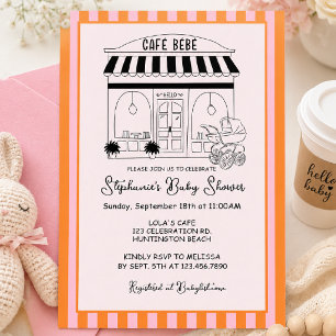 Cafe Baby Shower Invitation