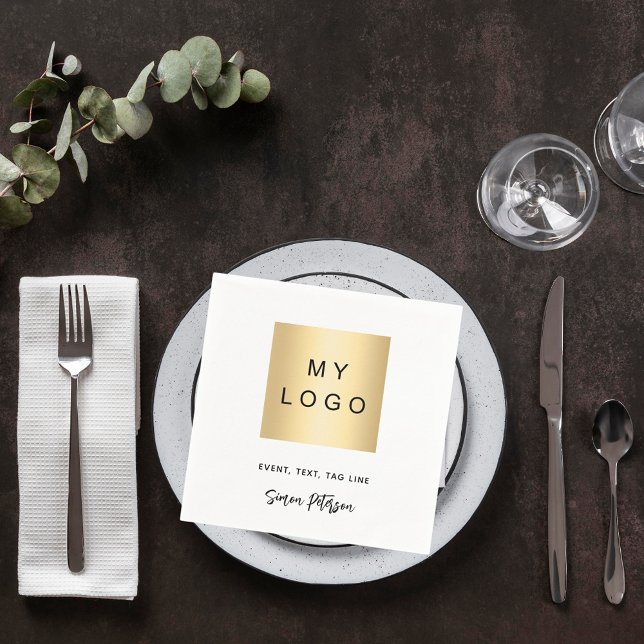 Cafe bar business logo signature brand colour napkin (Creator Uploaded)