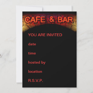 cafe & bar invitation