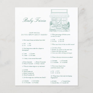 Cafe bebe baby shower - Baby Trivia Game