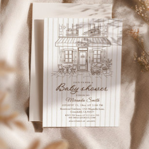 Cafe Bebe Baby Shower  Invitation