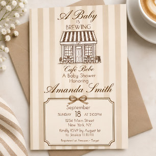Café Bébé Baby Shower Invitation