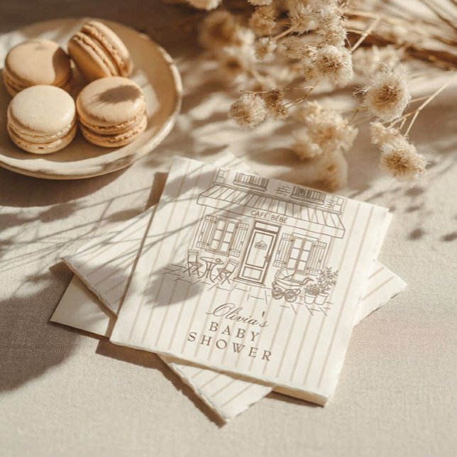 Cafe Bebe Baby Shower Napkin (Creator Uploaded)