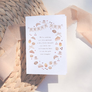 Cafe Bebe Baby Shower Thank You Card