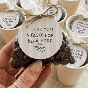 cafe Bebe baby Shower Thank You Favour Tag