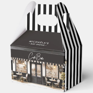 Café Bébé Black & White Paris Baby Shower Favour Box
