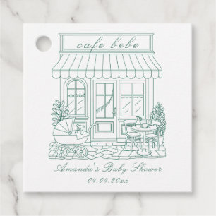 Cafe Bebe Bonjour Baby Shower Favour Tags