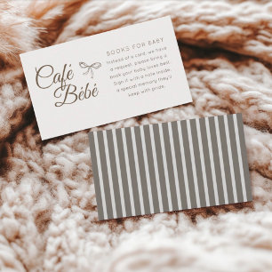 Cafe Bebe Books for Baby Baby Shower Enclosure Card