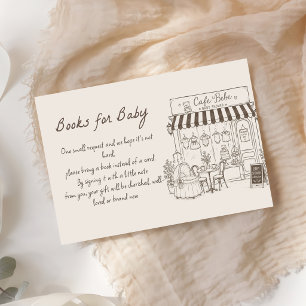 Cafe Bebe Books for baby gender neutral Coffee Enclosure Card