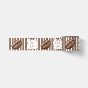 Cafe Bebe Brown Bow Coffee Baby Shower Satin Ribbon