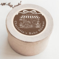 Cafe Bebe Brown Stripes Parisian theme Baby Shower