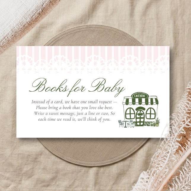 Cafe Bebe Coffee Baby Shower Books for Baby Enclosure Card (Baby is Brewing Coffee Cafe Bebe Baby Shower Books for Baby)