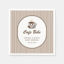Cafe Bebe Cute Striped Baby Shower Brunch