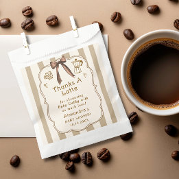 Cafe Bebe French Coffee Shop Baby Shower Favours Favour Bag