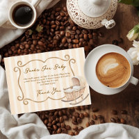 Cafe Bebe Gender Neutral Elegant Brown Baby Shower