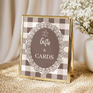 Cafe Bebe Rustic Gifts and Cards Baby Shower Poster