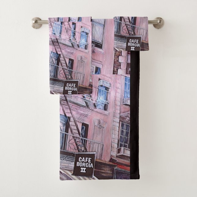 Cafe Borgia, SOHO Bath Towel Set (Insitu)