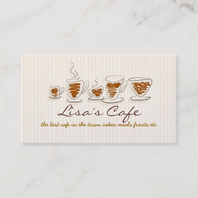 cafe business card (Front)