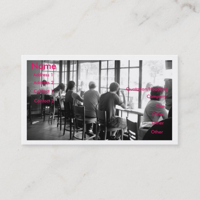 Cafe Business Card (Front)