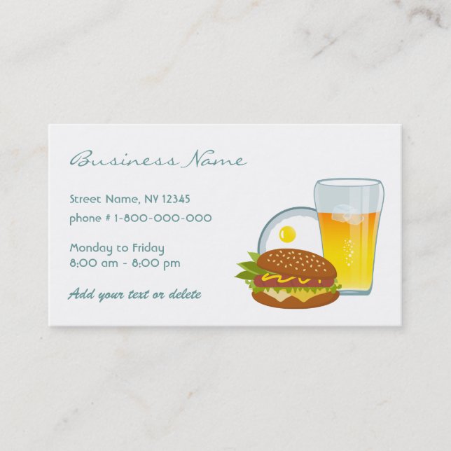 Cafe Business Card (Front)