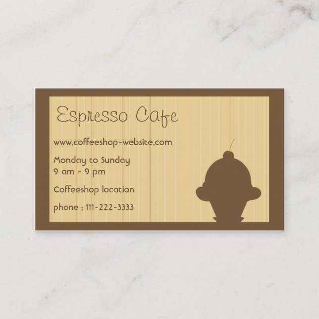 Cafe Business Card (Front)