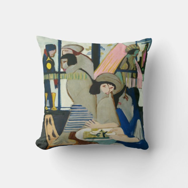 Cafe by Ernst Ludwig Kirchner Cushion (Front)