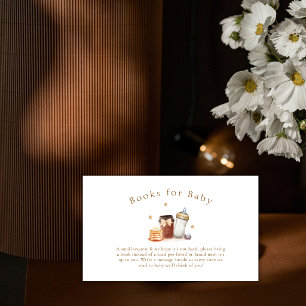 Cafe Coffee Pancake Pacifier Books For Baby shower Enclosure Card