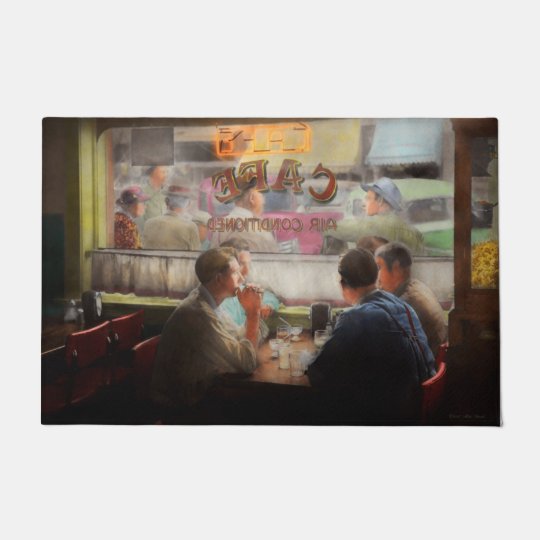 Cafe - Cold drinks with friends 1941 Doormat